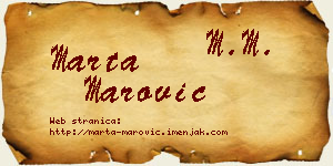 Marta Marović vizit kartica